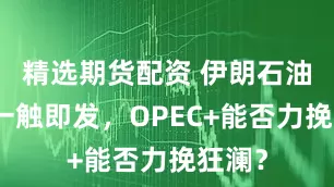 精选期货配资 伊朗石油危机一触即发，OPEC+能否力挽狂澜？